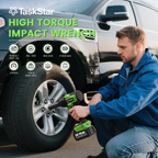 TaskStar 1300N·m Cordless Brushless Impact Wrench 1/2" Kit