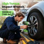 TaskStar 21V Brushless Cordless Impact Wrench, 1/2" 738 Ft-lbs (1000Nm) High Torque