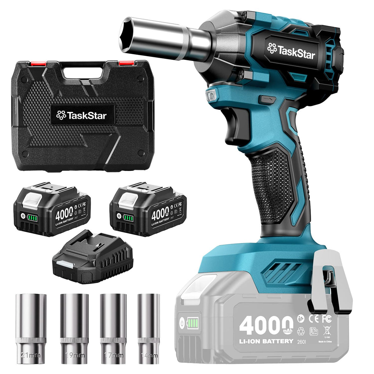 TaskStar 3/8 inch Brushless Impact Wrench 450Nm