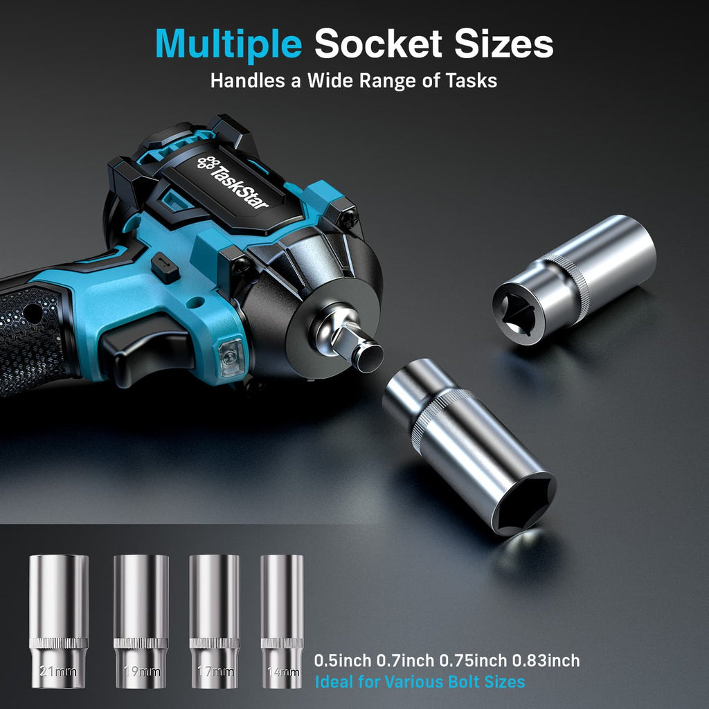 TaskStar 3/8 inch Brushless Impact Wrench 450Nm