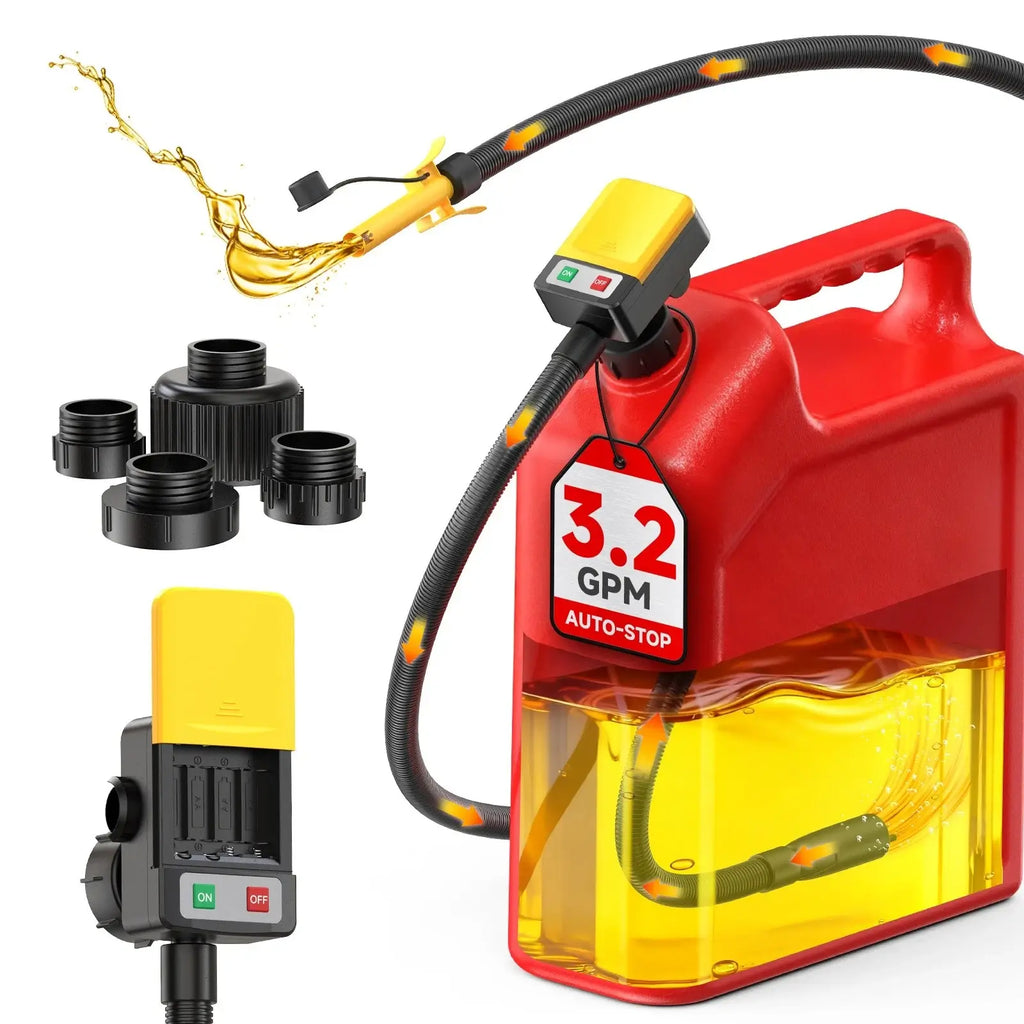 Taskstar Automatic Fuel Transfer Pump 4.25ft, 3.2 Gallon, Battery Powered