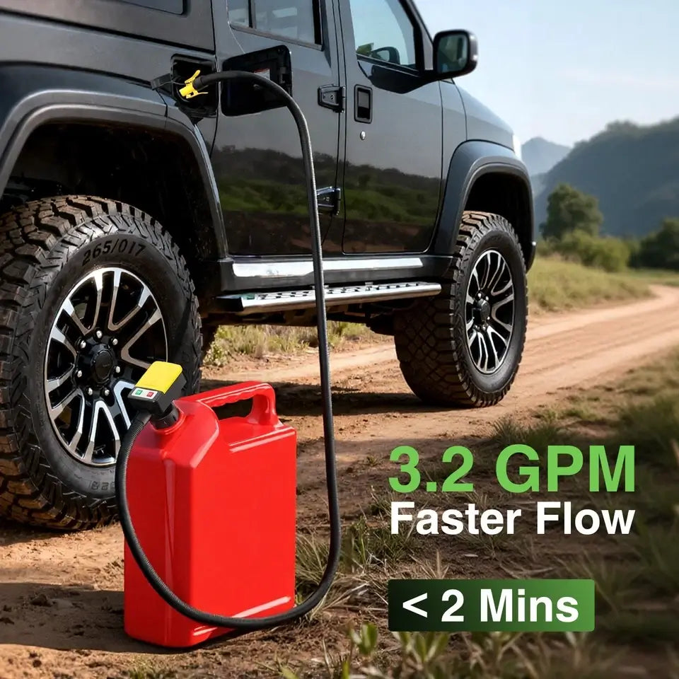 Taskstar Automatic Fuel Transfer Pump 4.25ft, 3.2 Gallon, Battery Powered