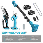 Taskstar 4-in-1 Pole Saw & Pruning Shears Combo Kit 6 Inch Mini Chainsaw