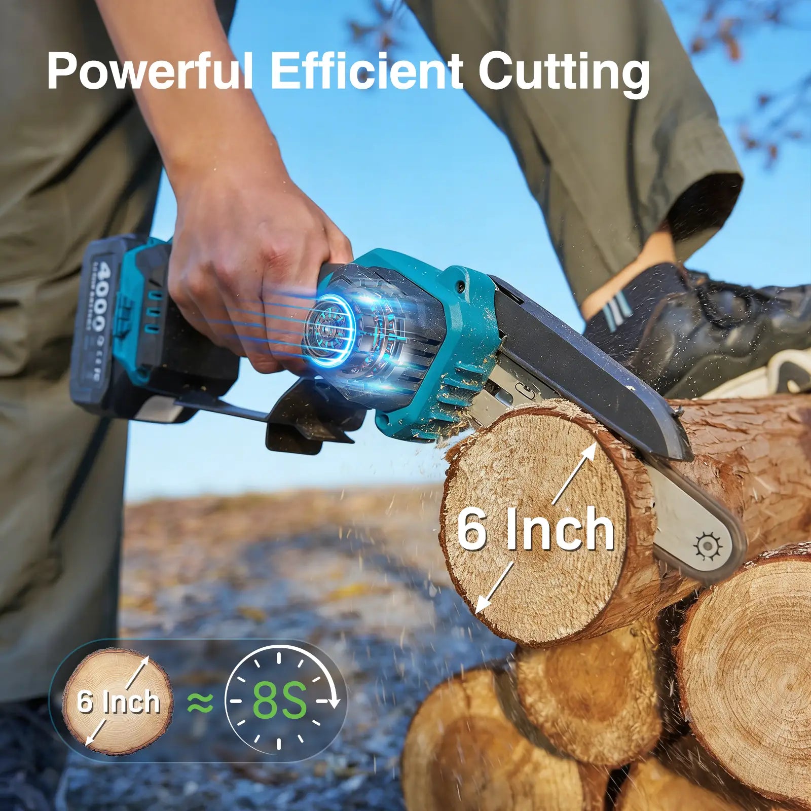 Taskstar 4-in-1 Pole Saw & Pruning Shears Combo Kit 6 Inch Mini Chainsaw