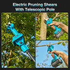Taskstar 4-in-1 Pole Saw & Pruning Shears Combo Kit 6 Inch Mini Chainsaw