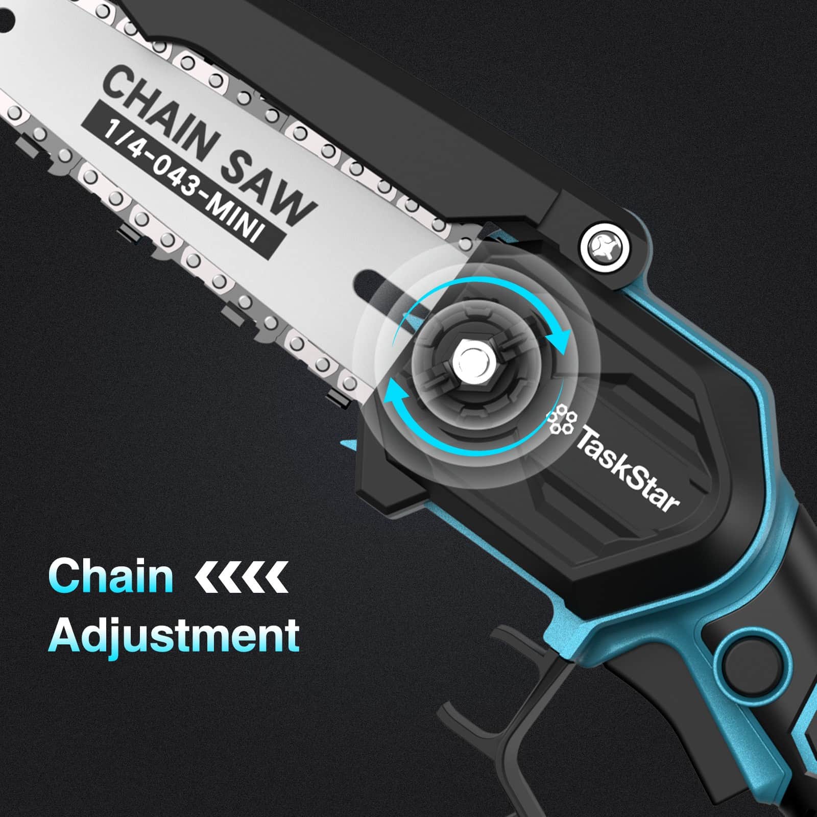 Taskstar 4-in-1 Pole Saw & Pruning Shears Combo Kit 6 Inch Mini Chainsaw