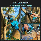 Taskstar 4-in-1 Pole Saw & Pruning Shears Combo Kit 6 Inch Mini Chainsaw