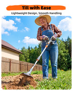 Cordless Tiller Cultivator for Gardening, Battery Powered Garden Rototiller | 9 Inch Tilling Width&7 Inch Depth, 2*4.0Ah Battery, 48 Steel Tines, Electric Small Hand Tiller for Soil/Cultivating/Lawn/Land
