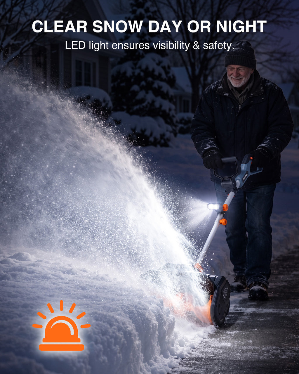 40V Electric Snow Shovel, 16 Inch Brushless Cordless Snow Blower with Wheel Battery Snow Removal Machine with 2 x 4.0Ah Batteries and Charger, Snow Thrower up to 30 ft for Driveway,Step,Patio