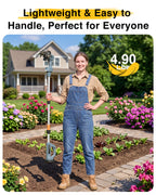 2-in-1 Cordless Tiller Cultivator, 20V Electric Rototiller with Detachable Extension Pole, 2×2.0Ah Battery, Lightweight 4.9 lbs Garden Tiller, 300 RPM for Raised Beds, Lawn, Weeding & Soil Cultivation