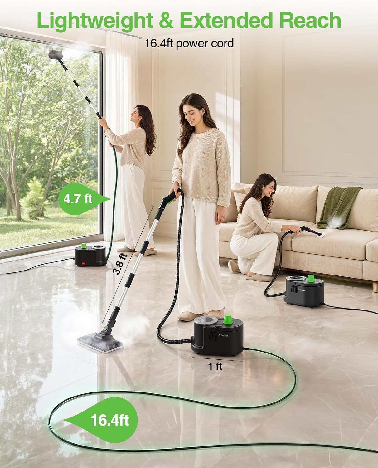TaskStar High-Temperature Steam Cleaner