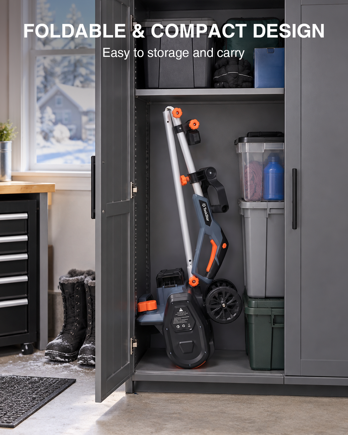 40V Electric Snow Shovel, 16 Inch Brushless Cordless Snow Blower with Wheel Battery Snow Removal Machine with 2 x 4.0Ah Batteries and Charger, Snow Thrower up to 30 ft for Driveway,Step,Patio