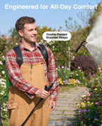 Taskstar Battery Powered Backpack Sprayer 4 Gallon,2 X 2000mAh Batteries Electric Sprayer with 0-100 PSI Adjustable, 32" Wand, 6 Nozzles for Lawn Garden Weed Pest Control & Fertilizing