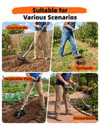 Cordless Tiller Cultivator for Gardening, Battery Powered Garden Rototiller | 9 Inch Tilling Width&7 Inch Depth, 2*4.0Ah Battery, 48 Steel Tines, Electric Small Hand Tiller for Soil/Cultivating/Lawn/Land