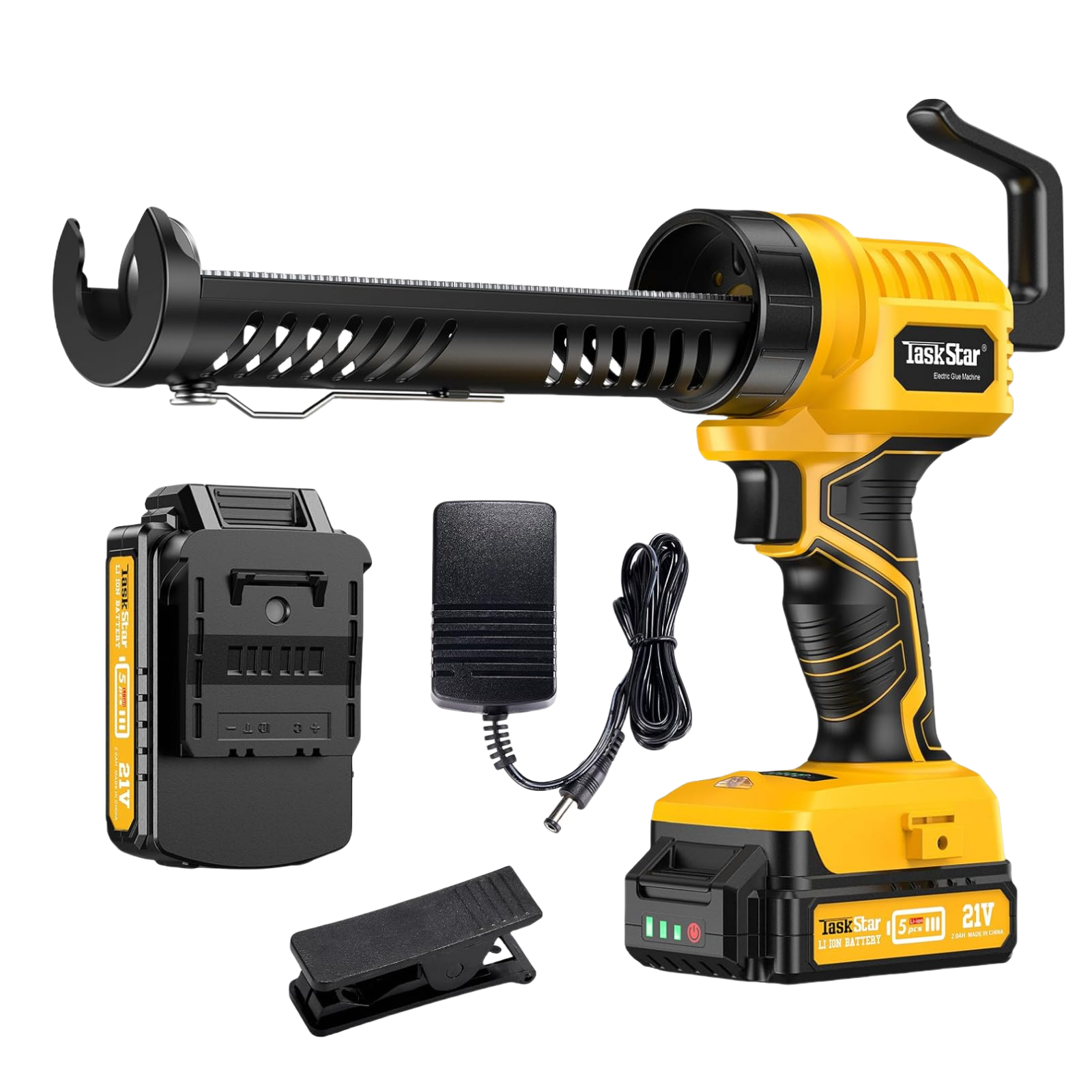 TaskStar 20V Cordless Caulking Gun, 5-Speed Dripless Kit (10oz, 2.0Ah)