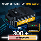 TaskStar 20V Cordless Caulking Gun, 5-Speed Dripless Kit (10oz, 2.0Ah)