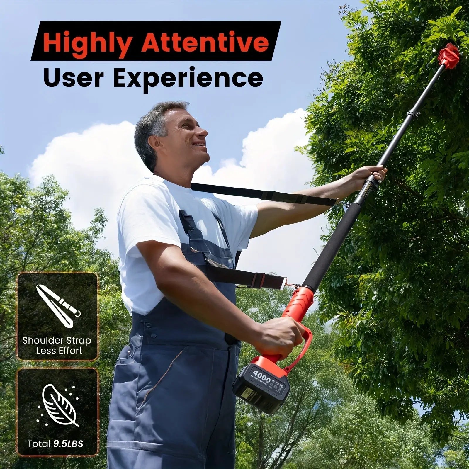 TaskStar 2-in-1 Pole Pruning Shears 21V Cordless Electric Pole Pruners