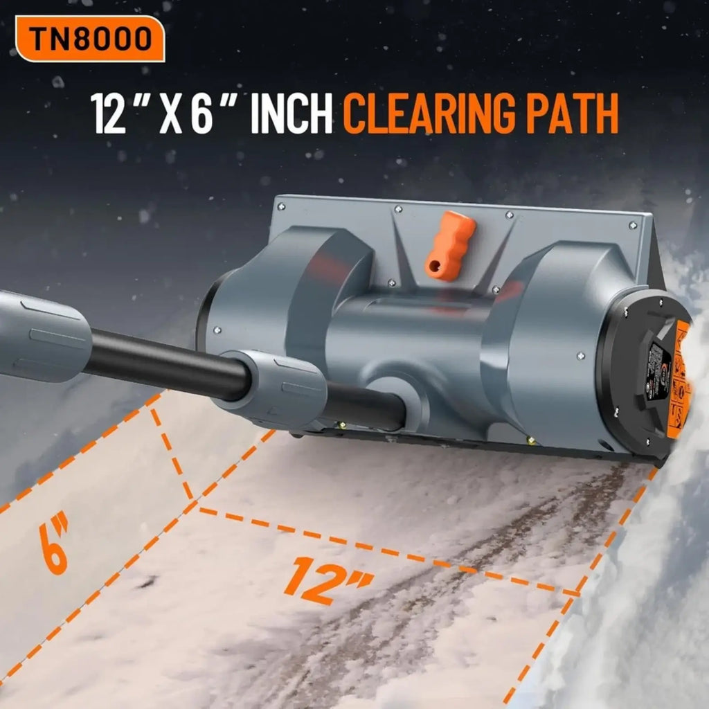 Taskstar 12'' Cordless Snow Shovel, 21V Battery Powered Snow Blower