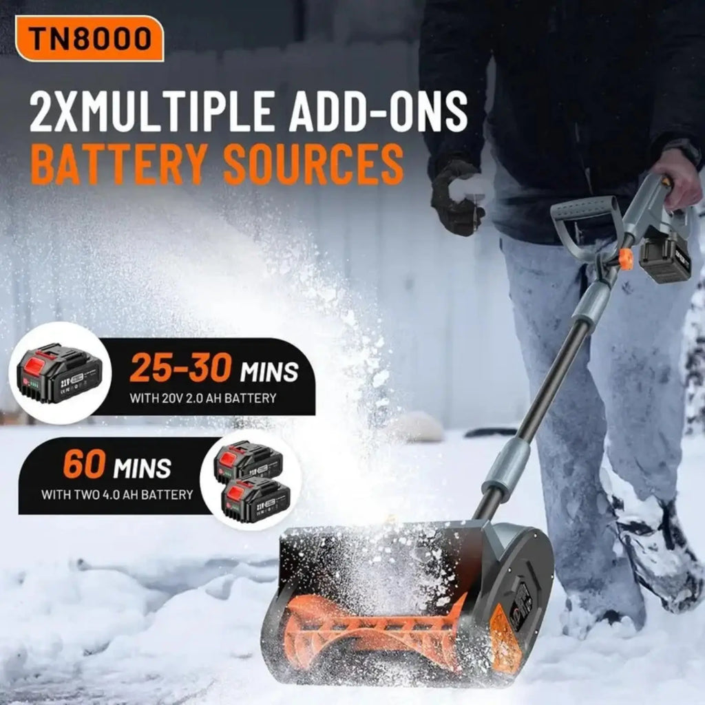 Taskstar 12'' Cordless Snow Shovel, 21V Battery Powered Snow Blower
