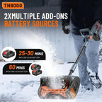 Taskstar 12'' Cordless Snow Shovel, 21V Battery Powered Snow Blower