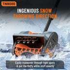 Taskstar 12'' Cordless Snow Shovel, 21V Battery Powered Snow Blower