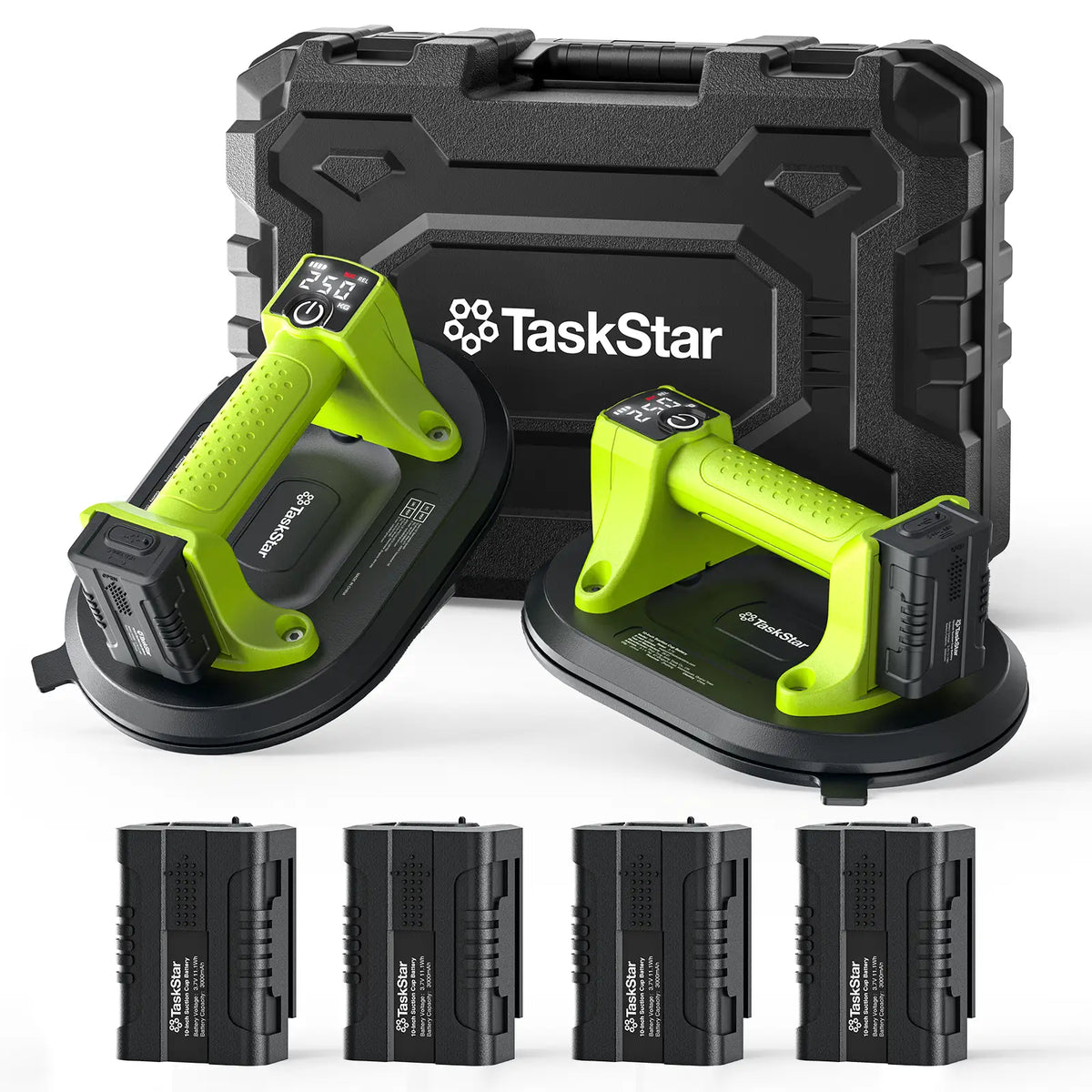 TaskStar 10" Electric Suction Cups for Glass