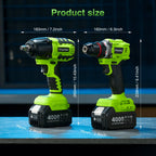 Taskstar Cordless Impact Wrench 1/2" 800NM + 3/8" Brushless Drill 80NM Kit