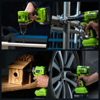 Taskstar Cordless Impact Wrench 1/2" 800NM + 3/8" Brushless Drill 80NM Kit