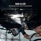 Taskstar 3/8 Ratchet 1/2 Cordless Impact Wrench Rechargable Battery Combo Kit