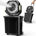 20L Portable Bucket Misting Fan, 30000mAh Outdoor Oscillating Cooling Fan Water Spray for Patios, Rechargeable Battery Camping Fan with Telescopic Handle/Remote, Beach/Travel Essentials