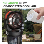 Portable Rechargeable Misting Fan with Remote Oscillating LED Lighting 33000mah