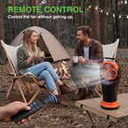 Portable Rechargeable Misting Fan with Remote Oscillating LED Lighting 33000mah