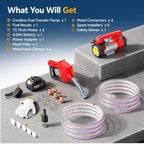 TaskStar 21V Cordless Fuel Transfer Pump, 12 GPM Kit (4.0Ah, Auto-Off)