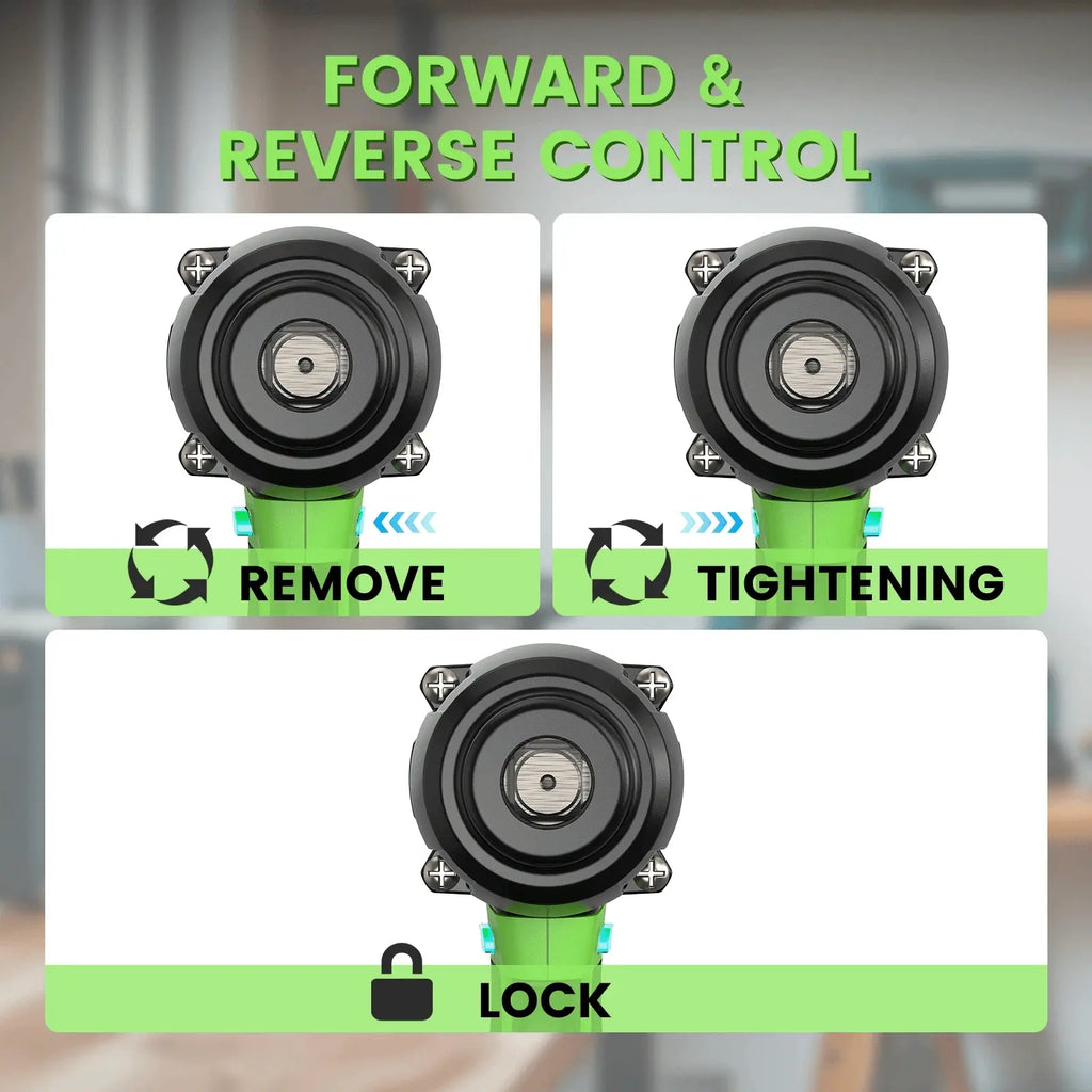 TaskStar 1300N·m (958ft-lbs) Cordless Brushless Impact Wrench 1/2" Kit
