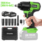 TaskStar 1300N·m (958ft-lbs) Cordless Brushless Impact Wrench 1/2" Kit