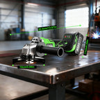 TaskStar 21V Cordless Angle Grinder, 2x4.0Ah Battery & Charger, 10000RPM Brushless Motor
