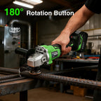 TaskStar 21V Cordless Angle Grinder, 2x4.0Ah Battery & Charger, 10000RPM Brushless Motor
