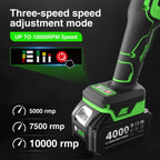 TaskStar 21V Cordless Angle Grinder, 2x4.0Ah Battery & Charger, 10000RPM Brushless Motor