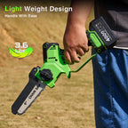Taskstar 8 Inch & 6 Inch Cordless Electric Mini Chainsaw With 2*4.0Ah Batteries