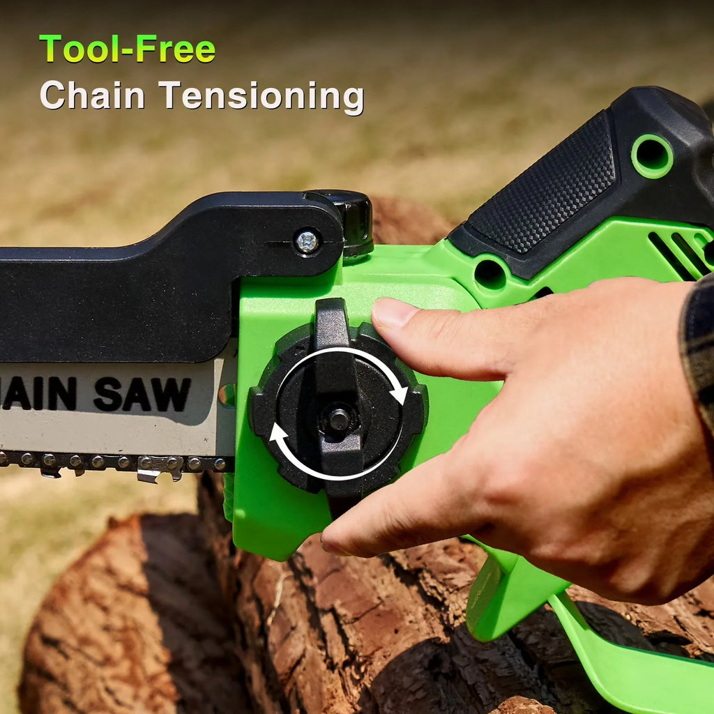 Taskstar 8 Inch & 6 Inch Cordless Electric Mini Chainsaw With 2*4.0Ah Batteries