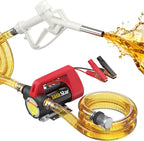 TaskStar Diesel Transfer Pump Kit: 12V 13GPM Electric Fuel Transfer Pump with Fuel Nozzle & Hoses