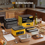 Taskstar Battery Powered Heated Lunch Box for Work,Outdoor,Travel