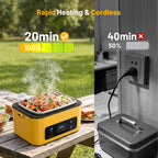 Taskstar Battery Powered Heated Lunch Box for Work,Outdoor,Travel
