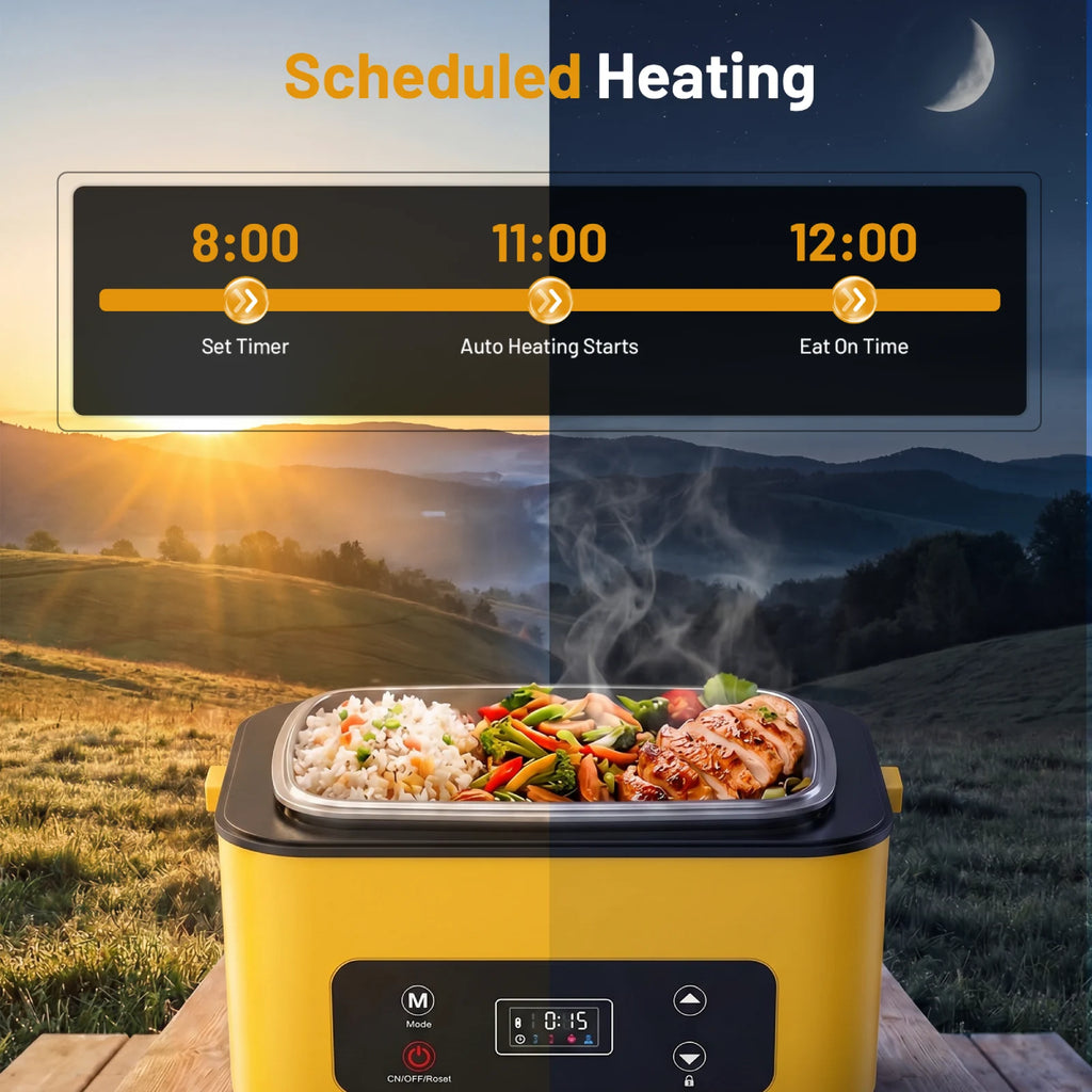 Taskstar Battery Powered Heated Lunch Box for Work,Outdoor,Travel