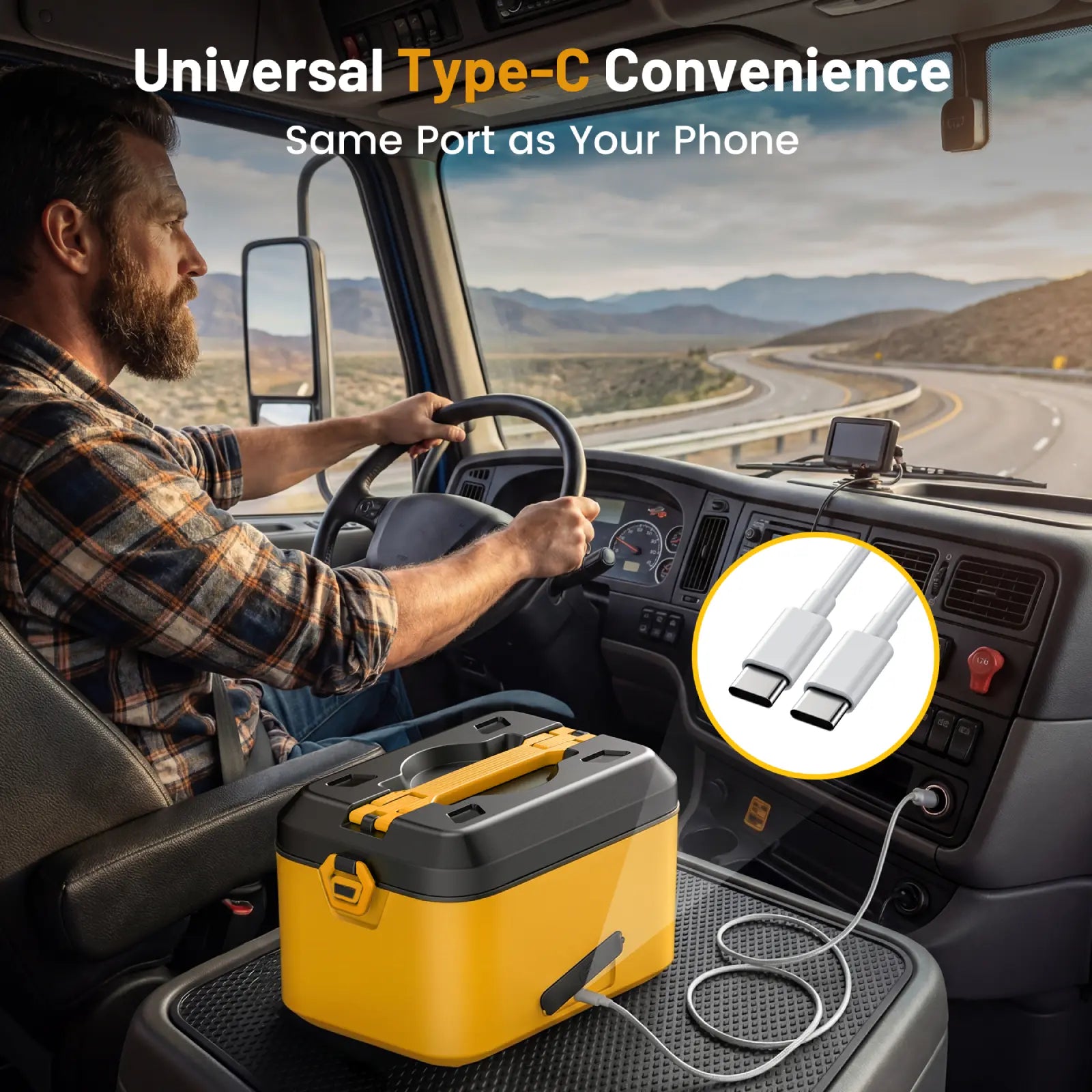 Taskstar Battery Powered Heated Lunch Box for Work,Outdoor,Travel
