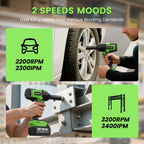 TaskStar 1000N.m (738ft-lbs) Electric Cordless Impact Wrench with 1/2" Brushless Motor, 2x4.0Ah Lithium-Ion Battery, Fast Charger, 5 Sockets & Storage Case - Heavy-Duty Electric Impact Tool for Car Home