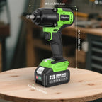TaskStar 1000N.m (738ft-lbs) Electric Cordless Impact Wrench with 1/2" Brushless Motor, 2x4.0Ah Lithium-Ion Battery, Fast Charger, 5 Sockets & Storage Case - Heavy-Duty Electric Impact Tool for Car Home