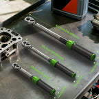 TaskStar 1/4 3/8 1/2-inch Drive Click Torque Wrench Set - 8Pcs, ±3% Accuracy Torque Wrench 45-221in.lb, 7-45ft.lb, 30-160ft.lb with Adapters, 72-Tooth Dual Scale