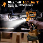 TaskStar Cordless Impact Wrench 1/2 inch, 1200N·m Brushless High Torque Electric Wrench