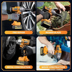 TaskStar Cordless Impact Wrench 1/2 inch, 1200N·m Brushless High Torque Electric Wrench